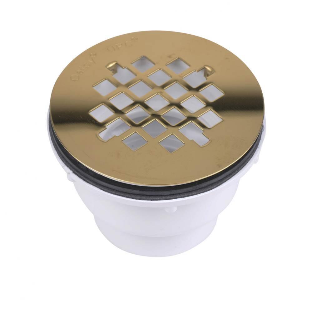 2 Part Pvc Shower Drain W/Pb Strainer