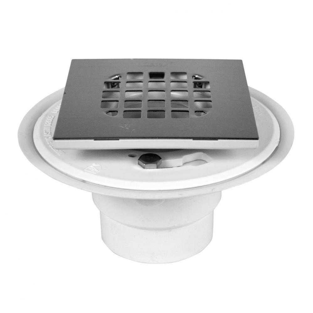 Low Profile W/Square Nickel Strainer Pvc
