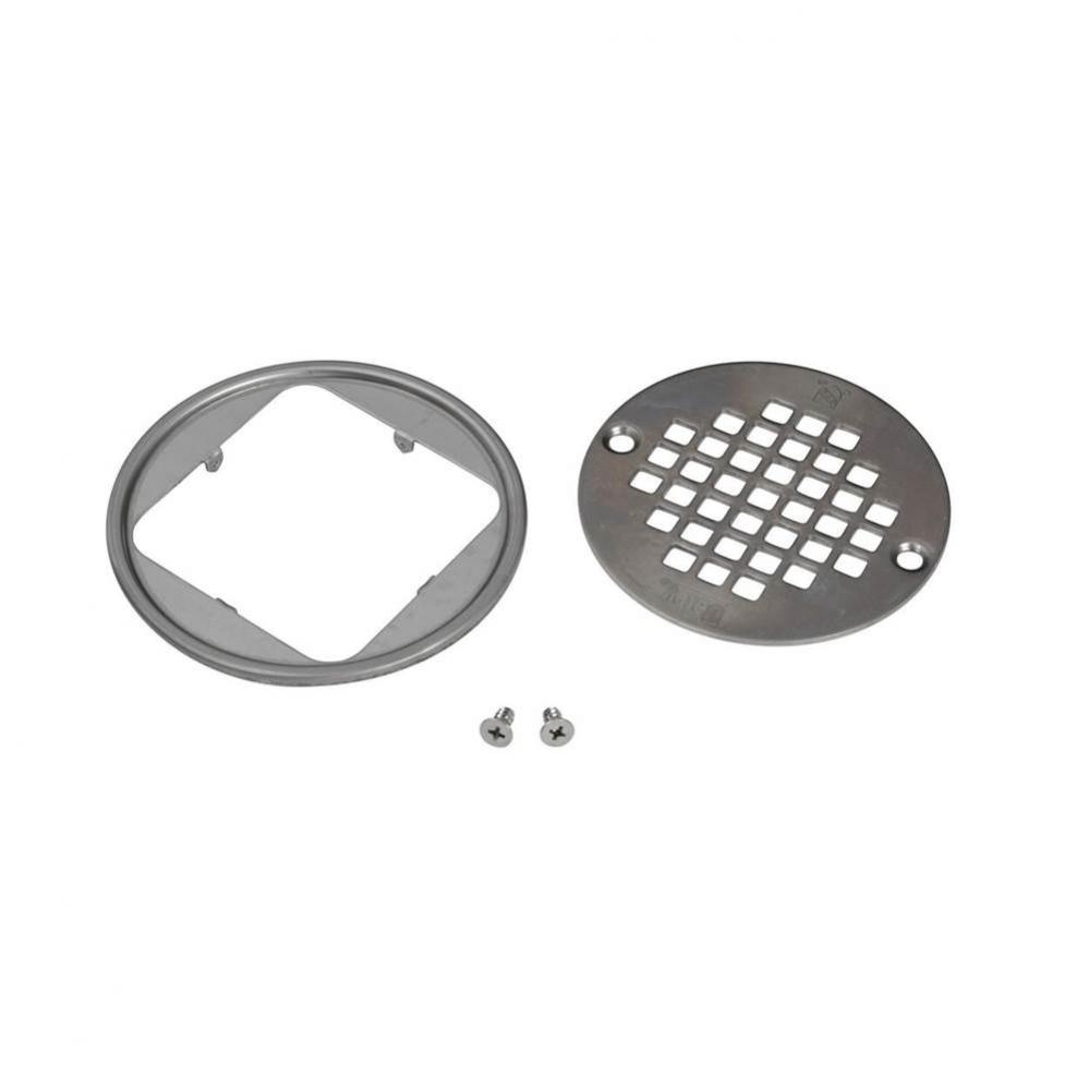 Round Brushed Nickel Screw In Strainer W/Ring