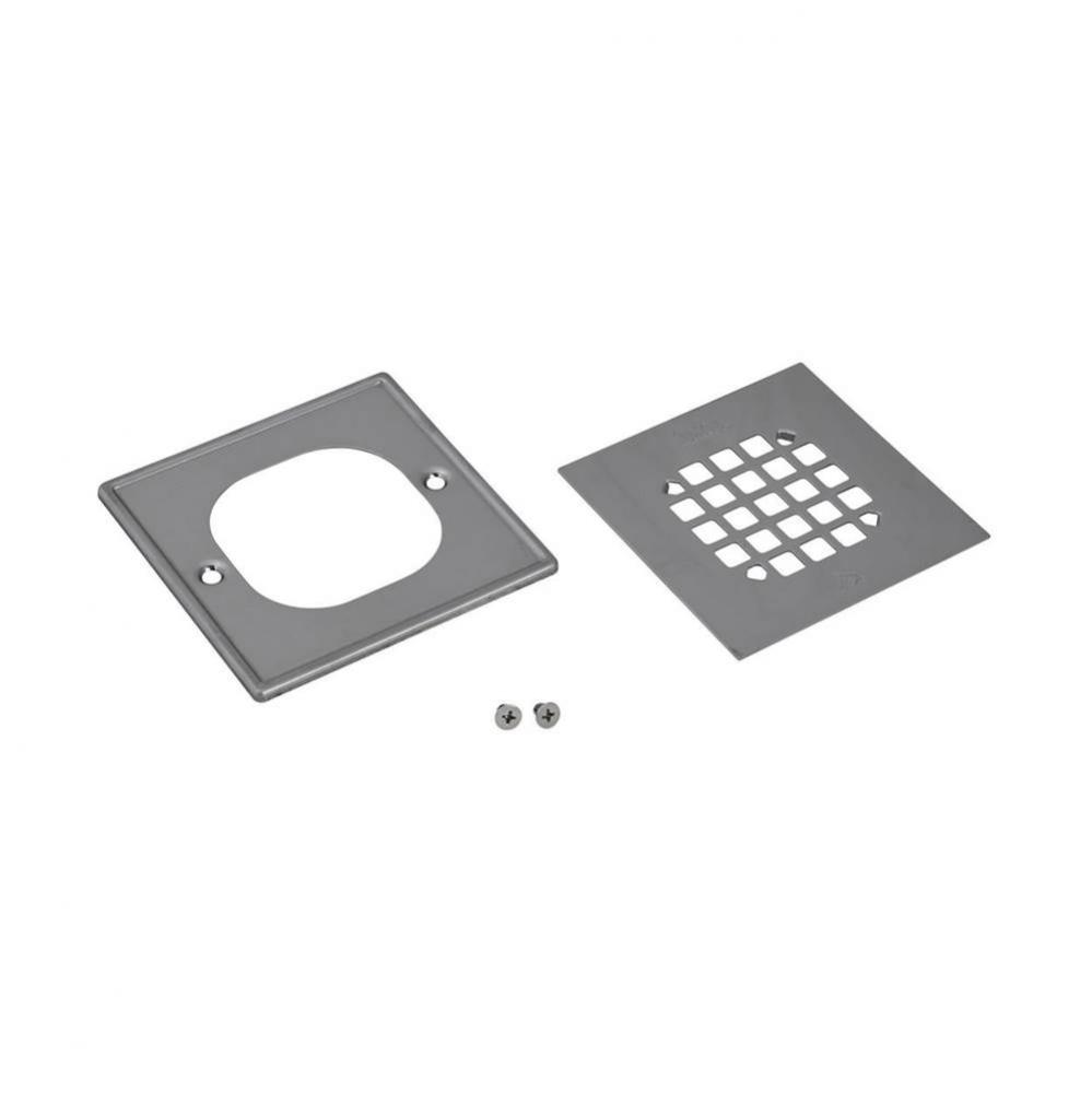 Square Polished Ss Snap In Strainer W/Ring