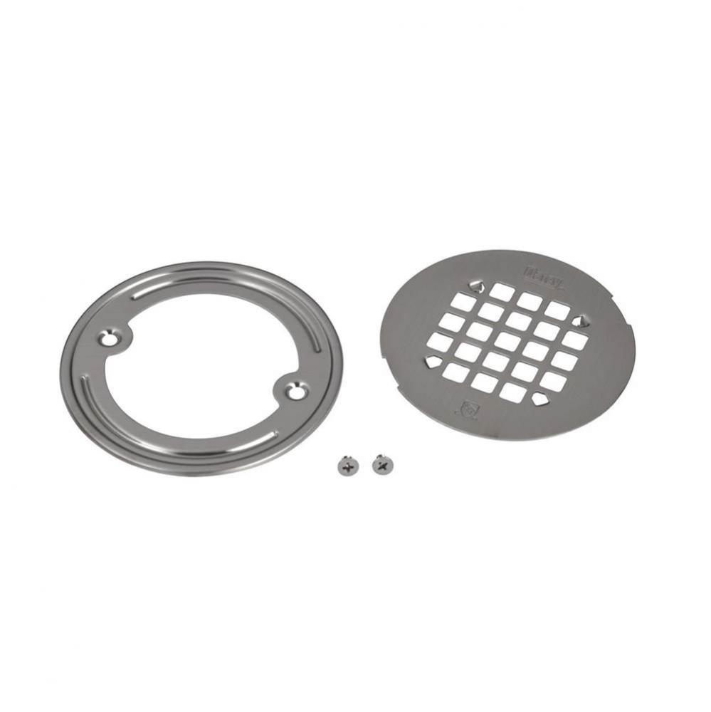 Round Brushed Nickel Snap Strainer W/Ring
