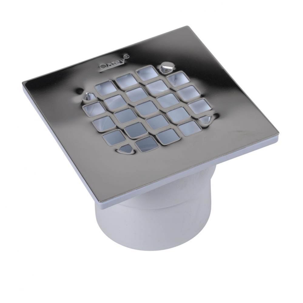 2 Part Slab Drain W/Square Ss Pvc