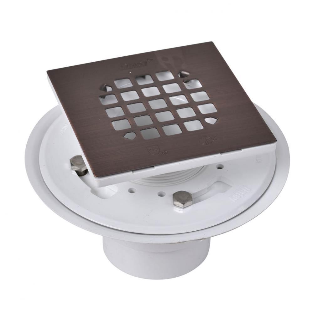 2-3 In. Low Profile Square Orb Strainer Pvc