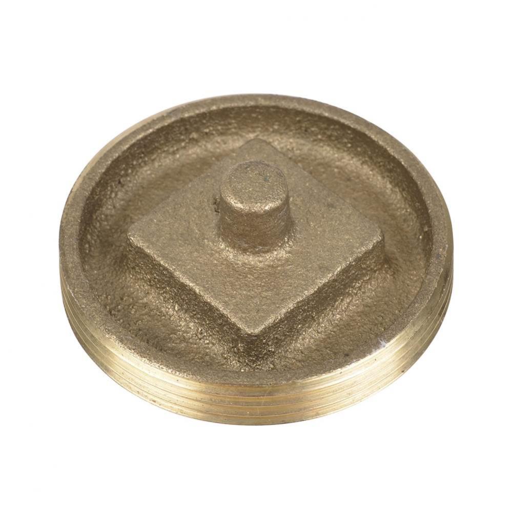 2 In. L.W. Brass Recessed Cleanout Plug