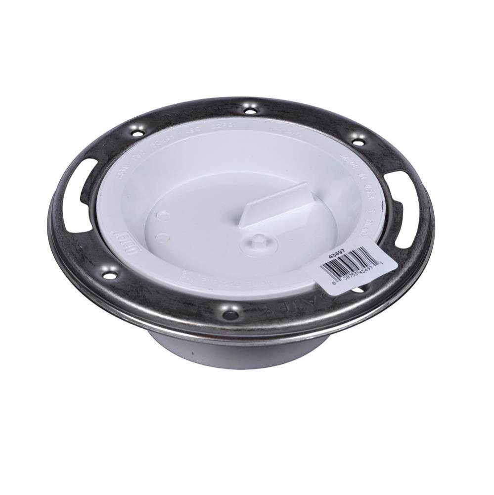 3-4 In. Pvc Closet Flange Ss Ring W/Cap