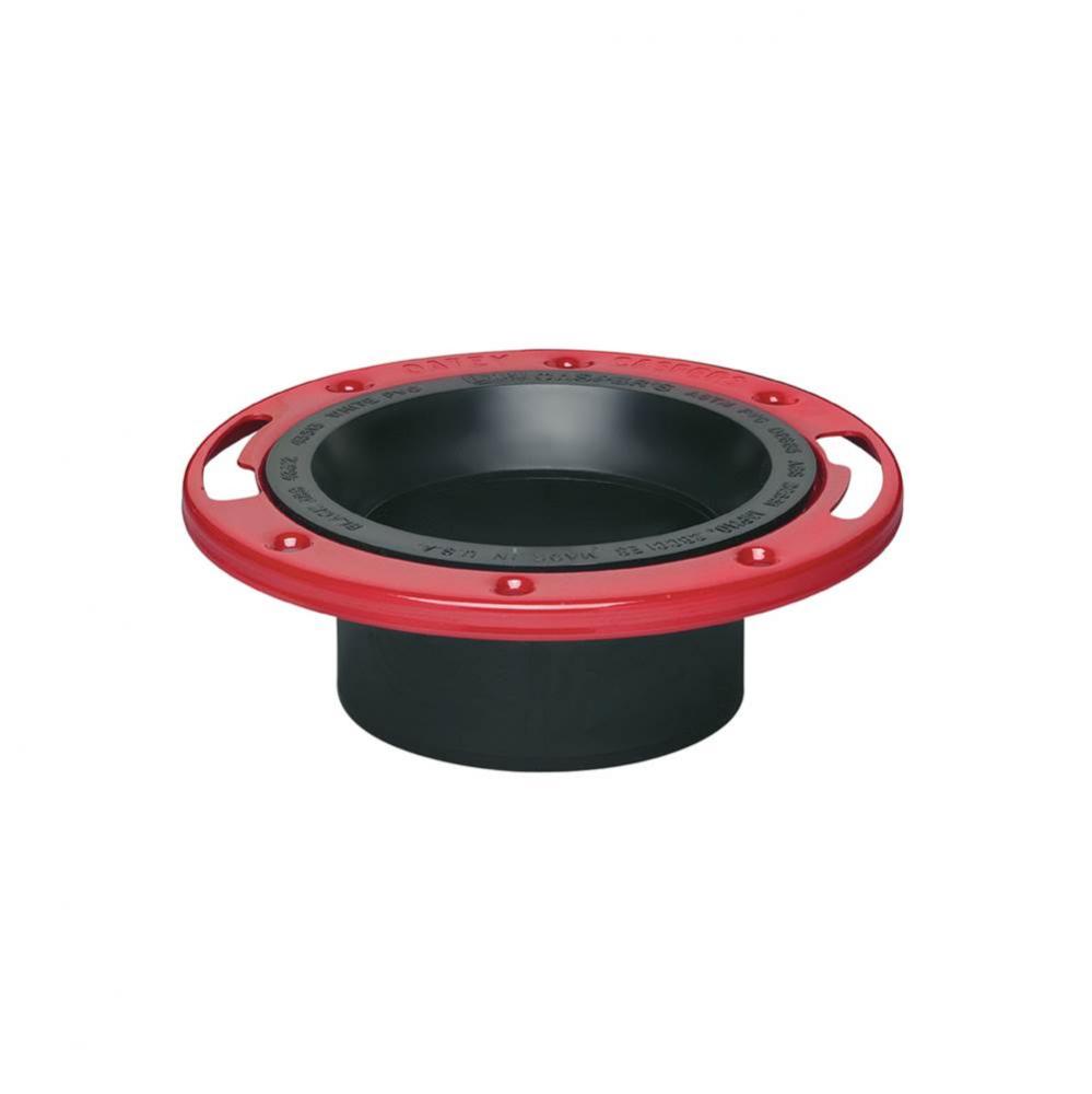 Level-Fit, 3''X4'' Hub Flange, Open, Abs, W/Mtl Ring