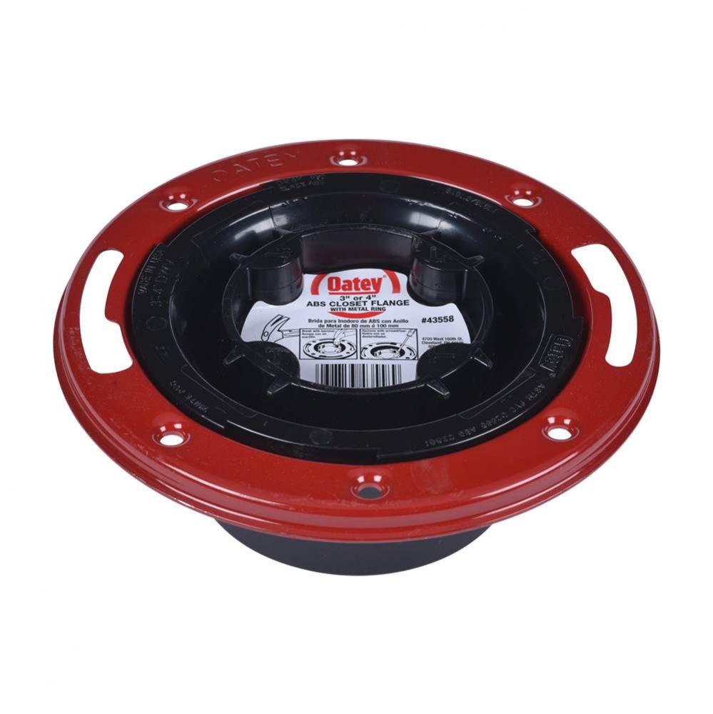 Easy Tap, 3''X4'' Hub Flange, Testable, Abs W/Mtl Ring