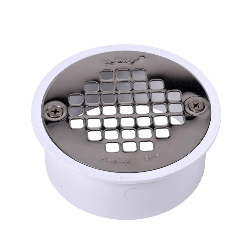 4 In. Snap-In Drain W/Ss Strainer Pvc