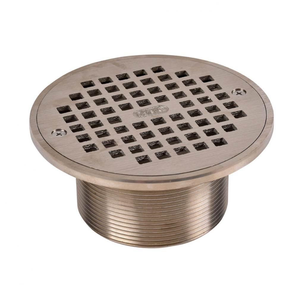 6 In. Cast Nickel Round Drain  Round Strainer