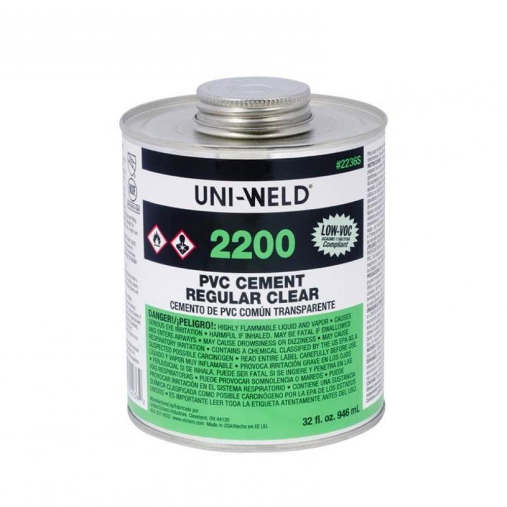 Clear Regular Body Pvc Cement 1/4 Pt