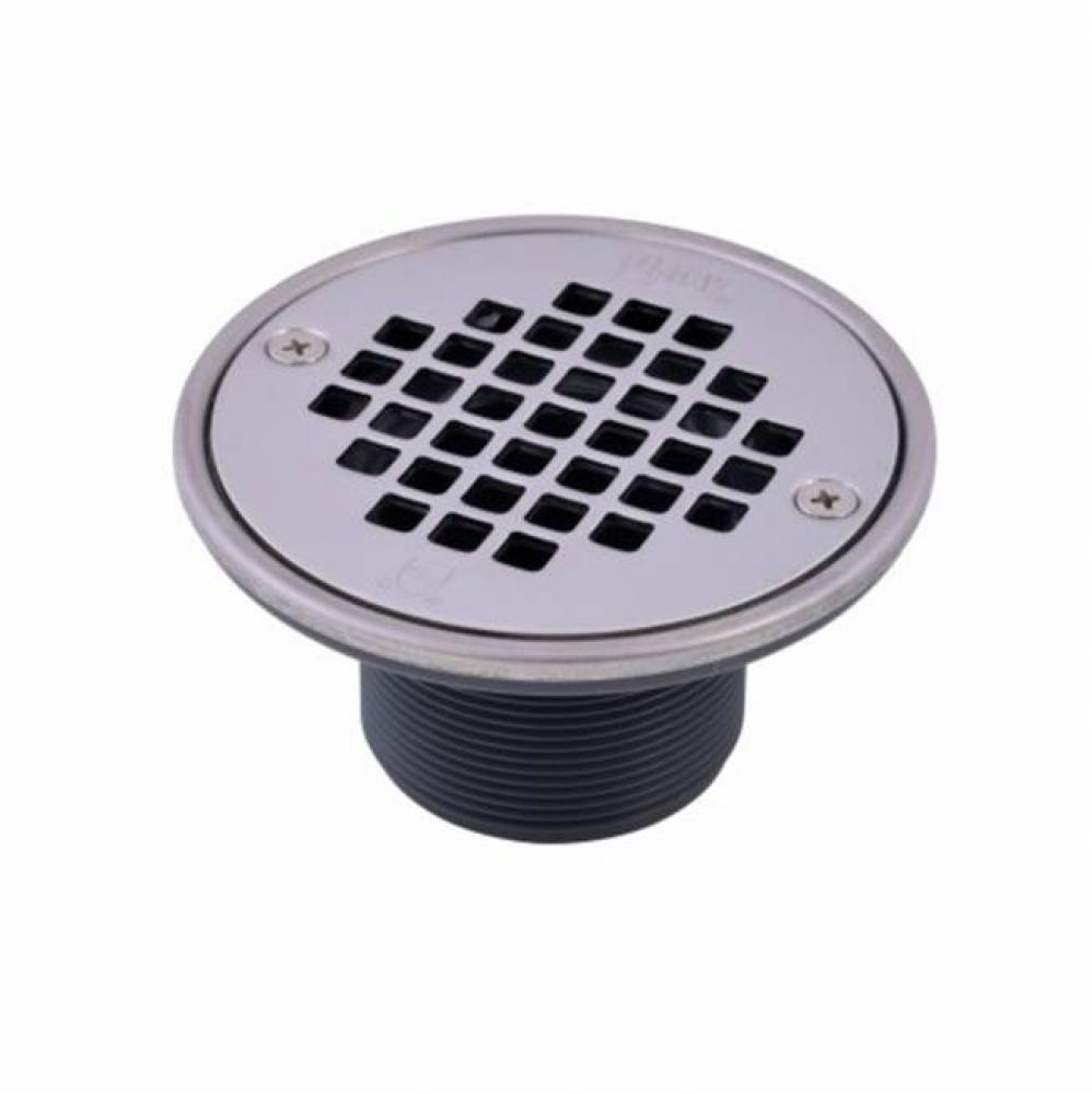 Pvc Round Barrel Only Polished Ss Screw In Strainer W/Ring