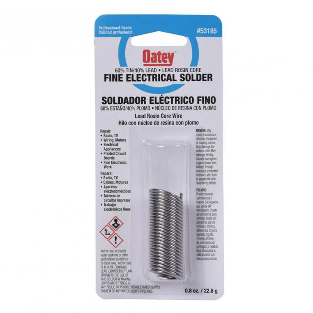 SOLDER ROSIN CORE 60/40 .8 OZ CARDED