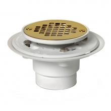 Oatey 42404 - 2-3 In. Low Profile Drain W/Pb Strainer Pvc