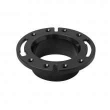 Oatey 43586 - 4'' Spigot Hub Flange, Open, Abs, W/Pl Ring