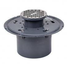 Oatey 72016 - 6 In. Pvc Commercial Adjustable Drain W/5 In. Ss Strainer