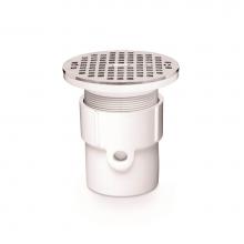 Oatey 72017 - 3 Or 4 In. Adjustable Pvc Drain W/5 In. Ss Grate