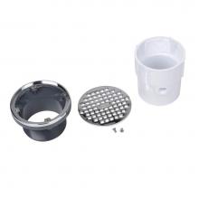 Oatey 72097 - 3 Or 4 In. Adjustable Pvc Drain W/5 In. Chrome Grate & Ring