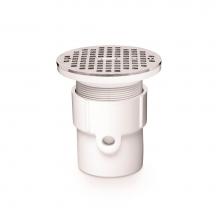 Oatey 72117 - 3 Or 4 In. Adjustable Pvc Drain W/Ss Strainer