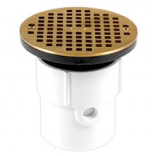 Oatey 72127 - 3 Or 4 In. Adjustable Pvc Drain W/Brass Strainer