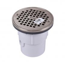 Oatey 72167 - 3 Or 4 In. Adjustable Pvc Drain W/Ni Str And Ring