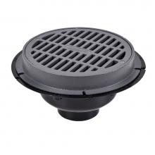 Oatey 86033 - 3 In. Abs Sediment Drain, Cast Iron Grate W/Bucket