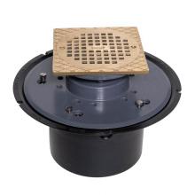 Oatey 82146 - 6 Abs Commercial Adjustable Drain W/6 Brass Strainer  Squ