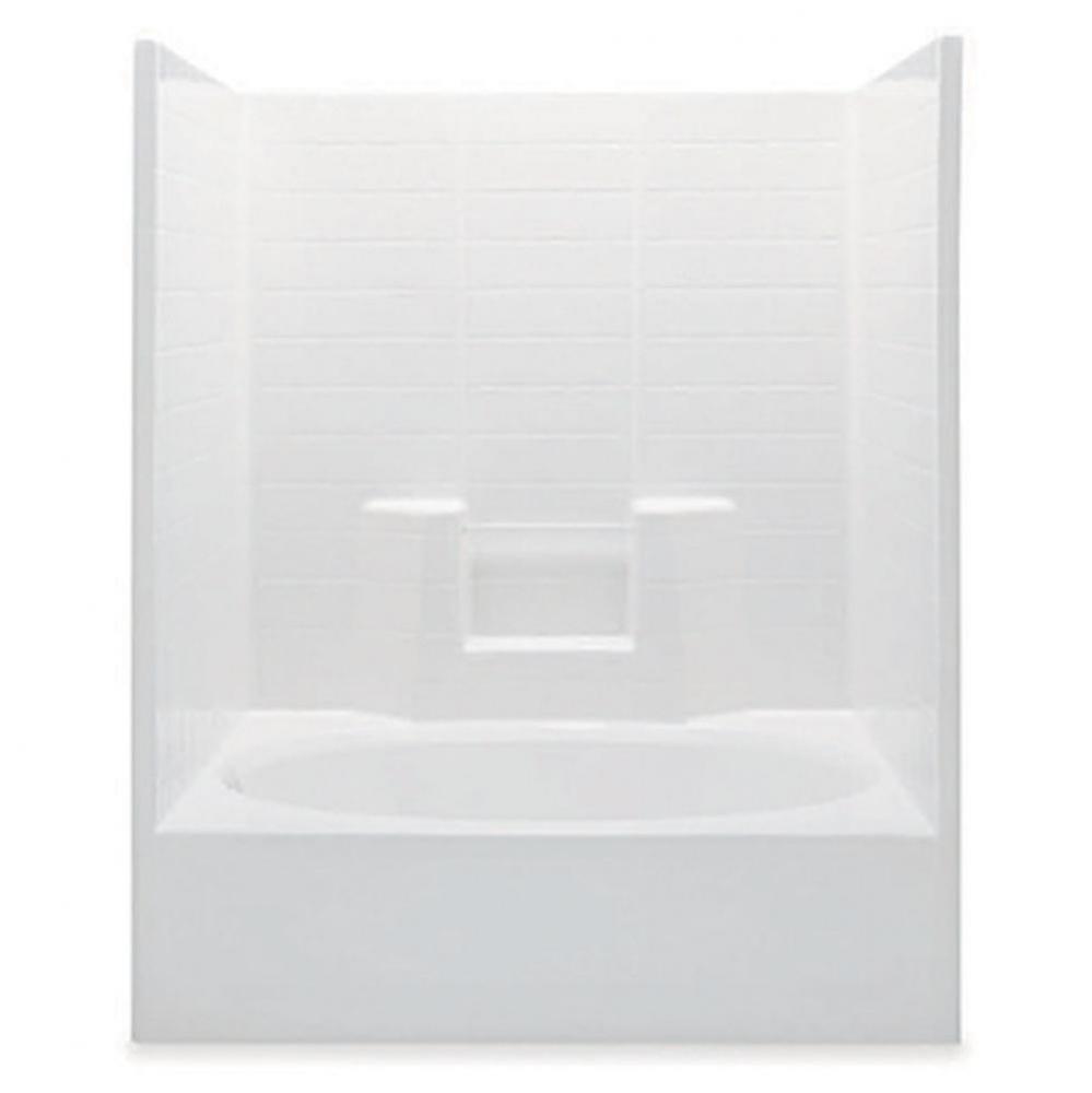 Gelcoat Textured Tile Tub-Shwr; Above Floor Rough