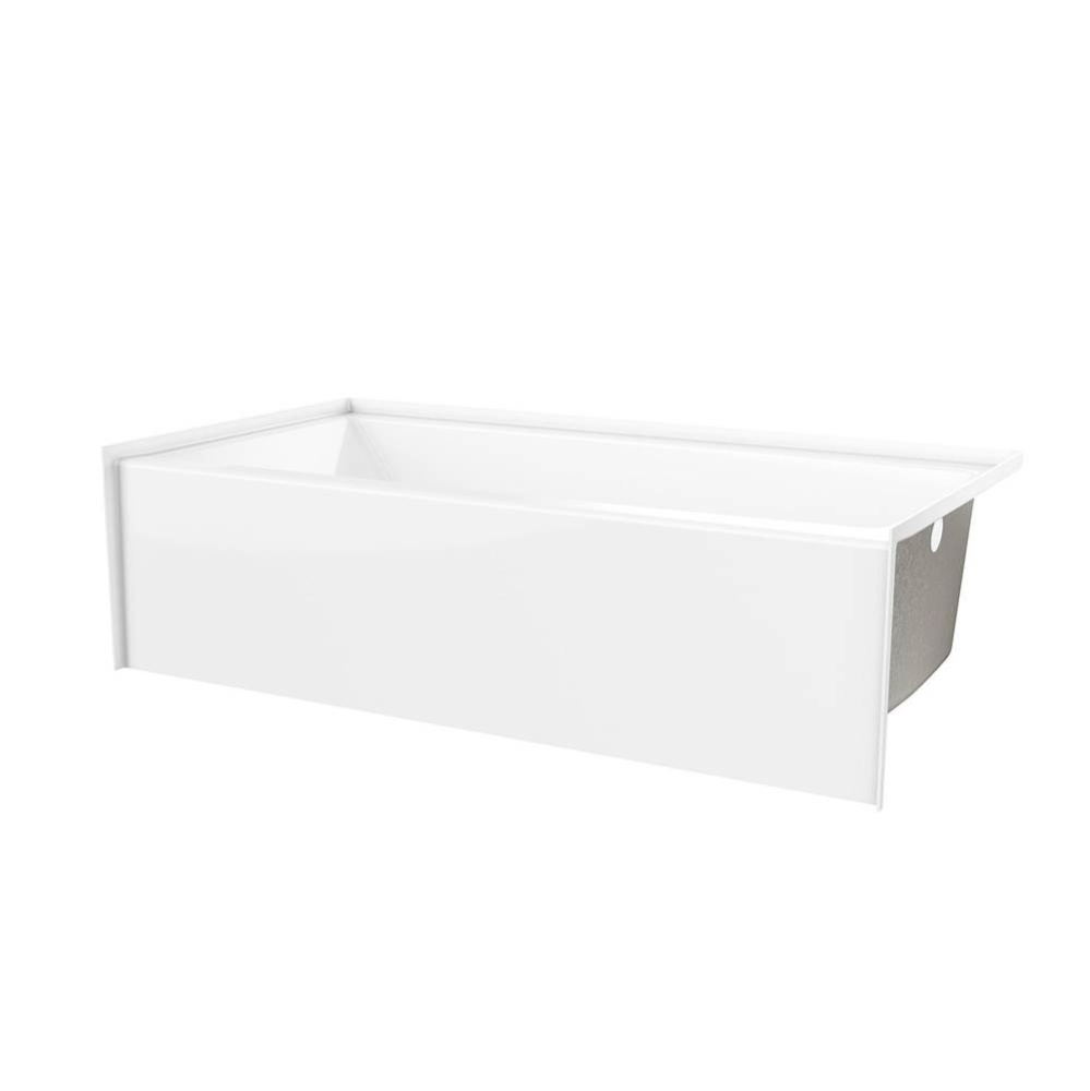 6030SMINM AFR 60 x 30 AcrylX Alcove Left-Hand Drain Bathtub in White