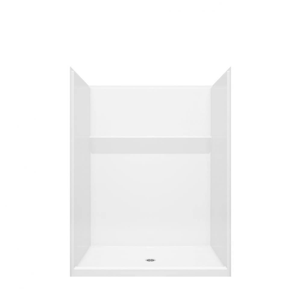 15836FHA 58 x 36 AcrylX Alcove Center Drain One-Piece Shower in White