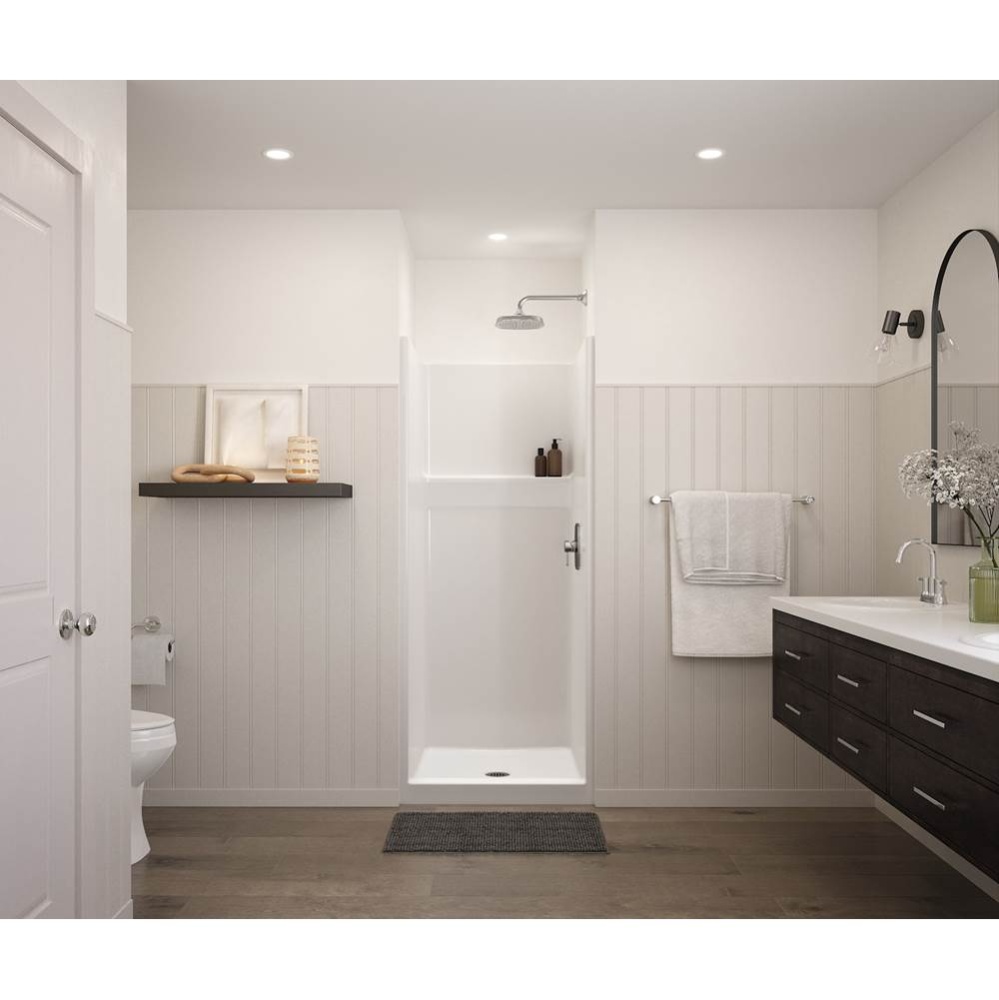 Icon SH3232X AFR AcrylX™ Alcove Center Drain One-Piece Shower in White