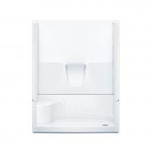 Aquatic 160344PSL-WH - 4-Pc Gelcoat Shwr Seat; Rt Seat