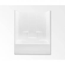 Aquatic AC003382-R-WPV-WH - 2603CTWM AFR One-Piece Tub Shower
