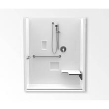 Aquatic AC003531-XBASE-WH - 16030BFSBTTR Alcove Shower