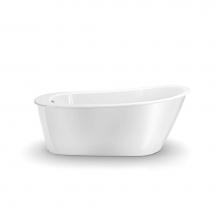 Aquatic AC003107-E-TO-WH - Finn 6032F AFR Freestanding Bathtub