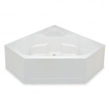 Aquatic 2600CBDWP-WH - Integrally Skirted Gelcoat Corner Whirlpool