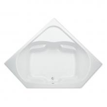 Aquatic 2600CCWP-WH - Integrally Skirted Gelcoat Corner Whirlpool