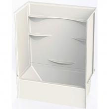 Aquatic 260304PSL-WH - 4-piece tub-shower
