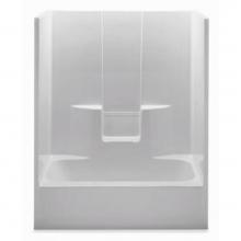 Aquatic 2603SGR-WH - Gelcoat Smth Wall Tub-Shower