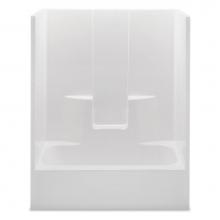 Aquatic 2603SGL-WH - Gelcoat Smth Wall Tub-Shower