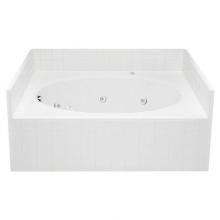 Aquatic AC003058-L-TO-WH - 2603TW Alcove Bathtub