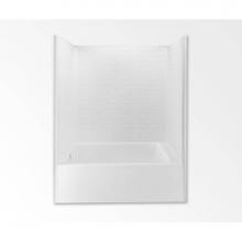 Aquatic AC003438-L-TO-WH - 6636STT One-Piece Tub Shower