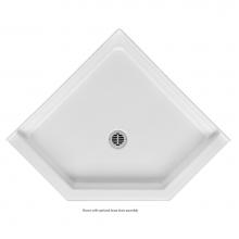 Aquatic 3636ANEO-WH - Acrylic Neo-Angle Shwr Pan