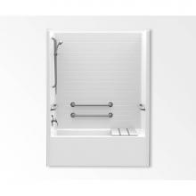 Aquatic AC003452-XADARS-WH - F6032STT One-Piece Tub Shower