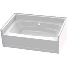 Aquatic AC003095-BC-WPV-WH - 7242HCW Alcove Bathtub