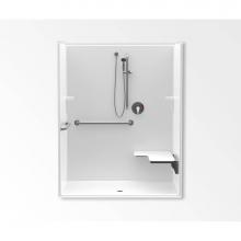 Aquatic AC003542-X2LBSVBHHR-WH - 16037BFSD Alcove Shower