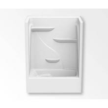 Aquatic AC003450-L-TO-WH - E260 One-Piece Tub Shower