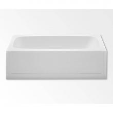 Aquatic AC003047-L-TO-WH - 254027M AFR Alcove Bathtub