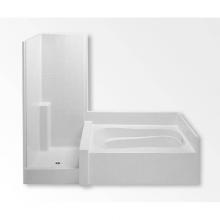 Aquatic AC003448-R-TO-WH - Darsey 114HG Tub Shower Suite
