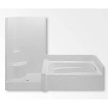 Aquatic AC003446-L-TO-WH - Darsey 102HGS Tub Shower Suite