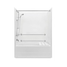 Aquatic AC003663-XMALRSLD-WH - 2603SMTEMA One-Piece Tub Shower